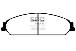 EBC Redstuff Front Brake Pads: 300, Challenger, Charger, Magnum 5.7L Hemi 2005 - 2024