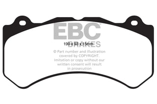 EBC Bluestuff NDX Front Brake Pads: Grand Cherokee 2012-2021 6.4L / Durango 2018-2024 6.4L / Challenger / Charger 2015-2020 6.2L/6.4L (FRONT)