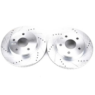 PowerStop Evolution Drilled & Slotted Rotors (FRONT): Dodge Durango (04-09) / Ram 1500 (02-10) / 1500 Classic (19-24)