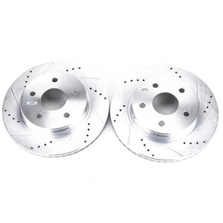 PowerStop Evolution Drilled & Slotted Rotors (FRONT): Dodge Durango (04-09) / Ram 1500 (02-10) / 1500 Classic (19-24)