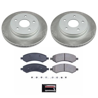 PowerStop Semi-Coated Rotor Kit (FRONT): Dodge Durango (07-09) / Dodge Ram 1500 (06-10) / Ram 1500 / Ram 1500 Classic (19-24)