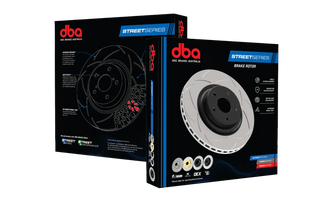DBA Street Series Front Brake Rotors (Slotted): Jeep Wrangler JK 2007 - 2018 (w/ 332mm Front Rotor)