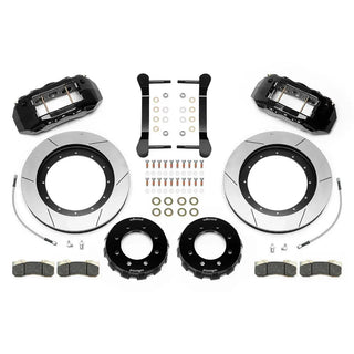 Wilwood TX6R Front Big Brake Kit Black Calipers Slotted Rotors (FRONT): RAM 2500/3500 2014-2023