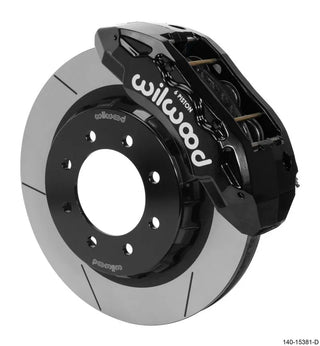 Wilwood TX6R Front Big Brake Kit Black Calipers Slotted Rotors (FRONT): RAM 2500/3500 2014-2023