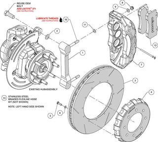Wilwood TX6R Front Big Brake Kit Black Calipers Slotted Rotors (FRONT): RAM 2500/3500 2014-2023