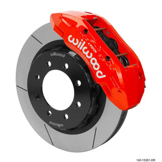 Wilwood TX6R Front Big Brake Kit Slotted Rotors (FRONT): RAM 2500/3500 2014-2023 Red Calipers