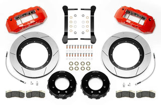 Wilwood TX6R Front Big Brake Kit Slotted Rotors (FRONT): RAM 2500/3500 2014-2023 Red Calipers