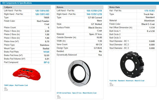 Wilwood TX6R Front Big Brake Kit Slotted Rotors (FRONT): RAM 2500/3500 2014-2023 Red Calipers