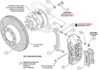 Wilwood TX6R Front Big Brake Kit Slotted Rotors (FRONT): RAM 1500 2019-2024 Black Calipers