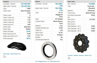Wilwood TX6R Front Big Brake Kit Slotted Rotors (FRONT): RAM 1500 2019-2024 Black Calipers