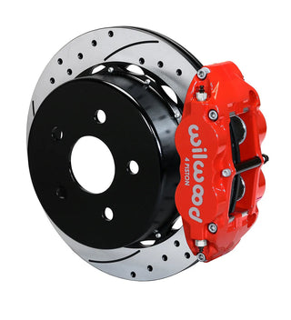 Wilwood Superlite 4R Rear Big Brake Kit Drilled 14" Rotors Red Calipers (REAR): Jeep Wrangler JK 2007-2018