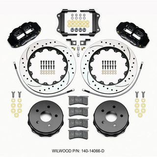 Wilwood Superlite 4R Rear Big Brake Kit Drilled 14" Rotors Black Calipers (REAR): Jeep Wrangler JK 2007-2018