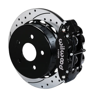 Wilwood Superlite 4R Rear Big Brake Kit Drilled 14" Rotors Black Calipers (REAR): Jeep Wrangler JK 2007-2018
