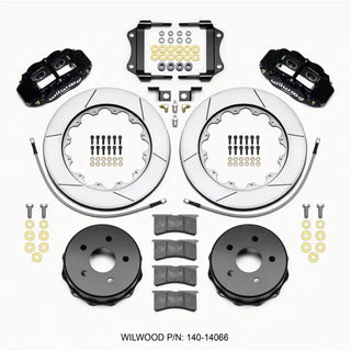 Wilwood Superlite 4R Rear Big Brake Kit Slotted Rotors: Jeep Wrangler JK 2007-2018 Black Calipers