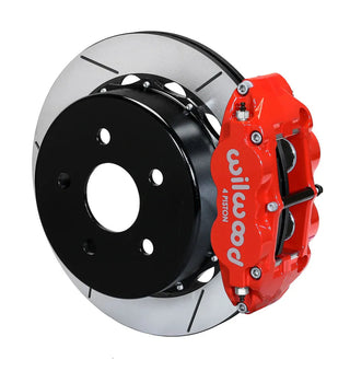 Wilwood Narrow Superlite 4-Piston Rear Big Brake Kit (Red Calipers, Slotted 12.88" Rotors): Jeep Wrangler JK 2007 - 2018