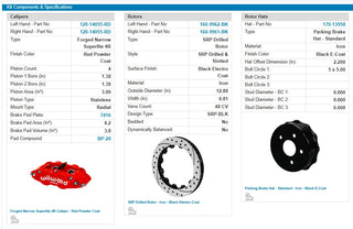 Wilwood Narrow Superlite 4-Piston Rear Big Brake Kit (Red Calipers, Drilled 12.88" Rotors): Jeep Wrangler JK 2007 - 2018