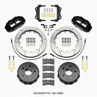Wilwood Narrow Superlite 4-Piston Rear Big Brake Kit (Black Calipers, Slotted 12.88" Rotors): Jeep Wrangler JK 2007 - 2018