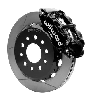 Wilwood Narrow Superlite 4-Piston Front Big Brake Kit (Black Calipers, Slotted 12.88" Rotors): Jeep Wrangler JK 2007 - 2018
