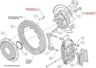 Wilwood Narrow Superlite 4-Piston Front Big Brake Kit (Black Calipers, Slotted 12.88" Rotors): Jeep Wrangler JK 2007 - 2018