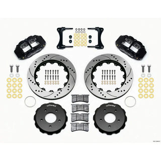 Wilwood Superlite 6R Front Big Brake Kit Drilled Rotors: Jeep Wrangler JK 2007-2018 Black Calipers