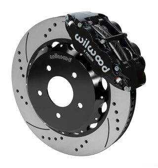 Wilwood Superlite 6R Front Big Brake Kit Drilled Rotors: Jeep Wrangler JK 2007-2018 Black Calipers