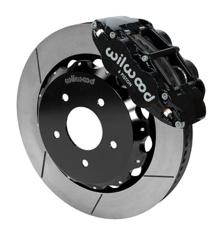 Wilwood Superlite 6R Front Big Brake Kit Slotted Rotors: Jeep Wrangler JK 2007-2018 Black Calipers