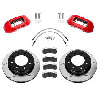 Wilwood TX6-DM Front Big Brake Kit Slotted Rotors (FRONT): RAM 2500/3500 14-23 - Red