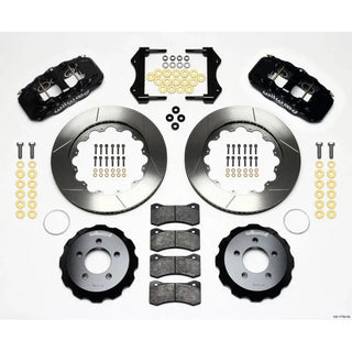 Wilwood AERO6 Front Big Brake Kit Slotted Rotors Black Calipers (FRONT): Fits Chrysler/Dodge 2005-2011 RWD