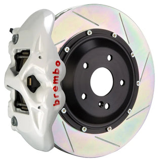 Brembo GT 4-Piston Rear Big Brake Kit (White, Slotted): Dodge Durango / Jeep Grand Cherokee (11-26)