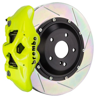 Brembo GT 4-Piston Rear Big Brake Kit (REAR) Fluorescent Yellow: Jeep Grand Cherokee / Dodge Durango 6.4L 392 & 6.2L Hellcat (12-25)