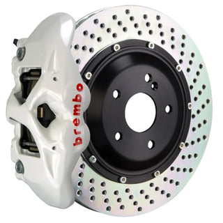 Brembo GT 4-Piston Rear Big Brake Kit (White, D&S): Dodge Durango / Jeep Grand Cherokee (11-26)