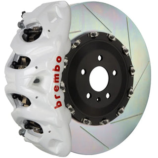 Brembo GT 8-Piston Front Big Brake Kit (Slotted, White): Jeep Grand Cherokee / Durango (11-26)