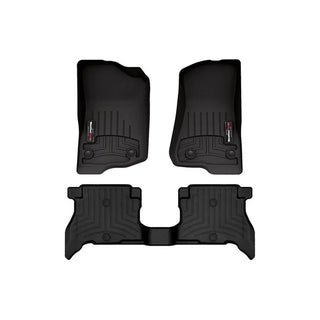 WeatherTech FloorLiner Front & Rear Floor Mats (Black): Jeep Wrangler 4Xe 2021 - 2025