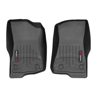 WeatherTech FloorLiner Front Floor Mats (Black): Jeep Wrangler (18-25) & Gladiator (20-25)