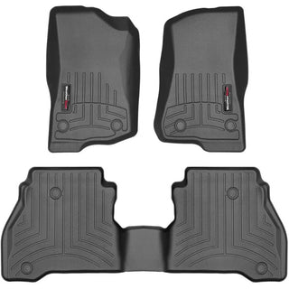 WeatherTech FloorLiner Front & Rear Floor Mats (Black): Jeep Gladiator 2020 - 2025