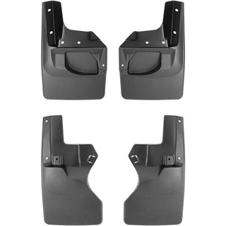 WeatherTech Front & Rear MudFlaps (4PC, Black): Jeep Gladiator 2020 - 2025 (w/ Max Tow Package)