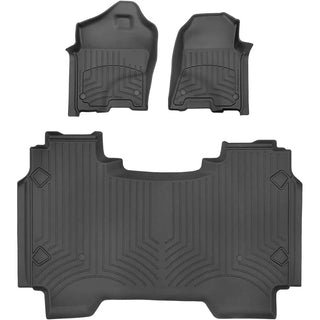 WeatherTech FloorLiner HP Floor Mats (F&R): Ram 1500 (19-24) Quad & Crew Cab - Black