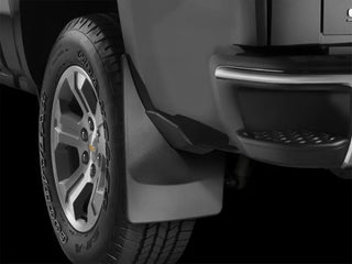 WeatherTech Front & Rear MudFlaps (4PC, Black): Ram 1500 2019 - 2024 (w/ Fender Flares)