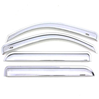 AVS Ventvisor Outside Mount Window Deflectors (4PC, Chrome): RAM 1500 Crew Cab 2019 - 2025