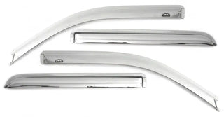 AVS Ventvisor Outside Mount Window Deflectors (4PC, Chrome): RAM 1500 Crew Cab 2019 - 2025