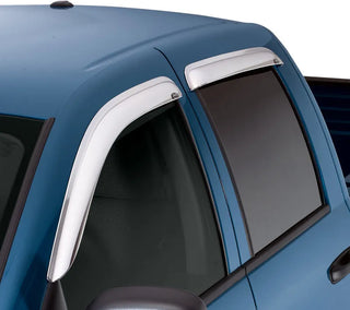 AVS Ventvisor Outside Mount Window Deflectors (4PC, Chrome): RAM 1500 Crew Cab 2019 - 2025