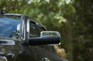 AVS Ventvisor Outside Mount Window Deflectors (4PC, Chrome): RAM 1500 Crew Cab 2019 - 2025