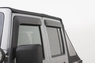 AVS Ventvisor & Aeroskin Deflector Combo Kit (Matte Black): Jeep Wrangler JK 2007 - 2018 (4-Door)