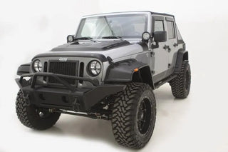 AVS Ventvisor & Aeroskin Deflector Combo Kit (Matte Black): Jeep Wrangler JK 2007 - 2018 (2-Door)