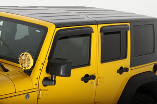 AVS Ventvisor Outside Mount Window Deflectors (4PC, Smoke): Jeep Wrangler JK 2007 - 2018