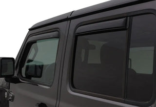 AVS Ventvisor In-Channel Window Deflectors (4PC, Smoke): Jeep Wrangler / Gladiator (18-25)