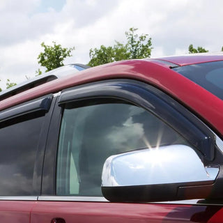 AVS Ventvisor Outside Mount Window Deflectors (4PC, Smoke): Dodge Dakota Quad Cab 2005 - 2011