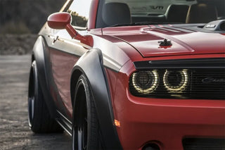AVS Smooth Fender Flares (4PC, Black): Dodge Challenger 2008 - 2023