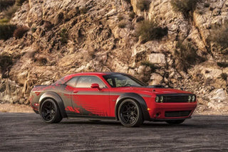 AVS Smooth Fender Flares (4PC, Black): Dodge Challenger 2008 - 2023