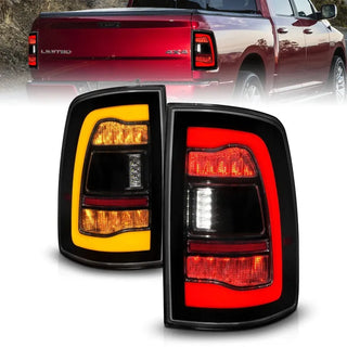ANZO Sequential LED Taillights w/Switchback (Smoke): Dodge Ram 2009 - 2018 (1500, 2500, 3500)